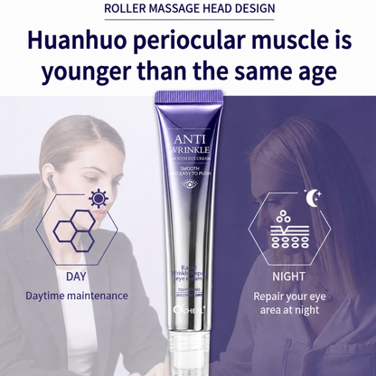 Anti-Aging Eye Cream Roller — Day & Night Hyaluronic Acid Treatment